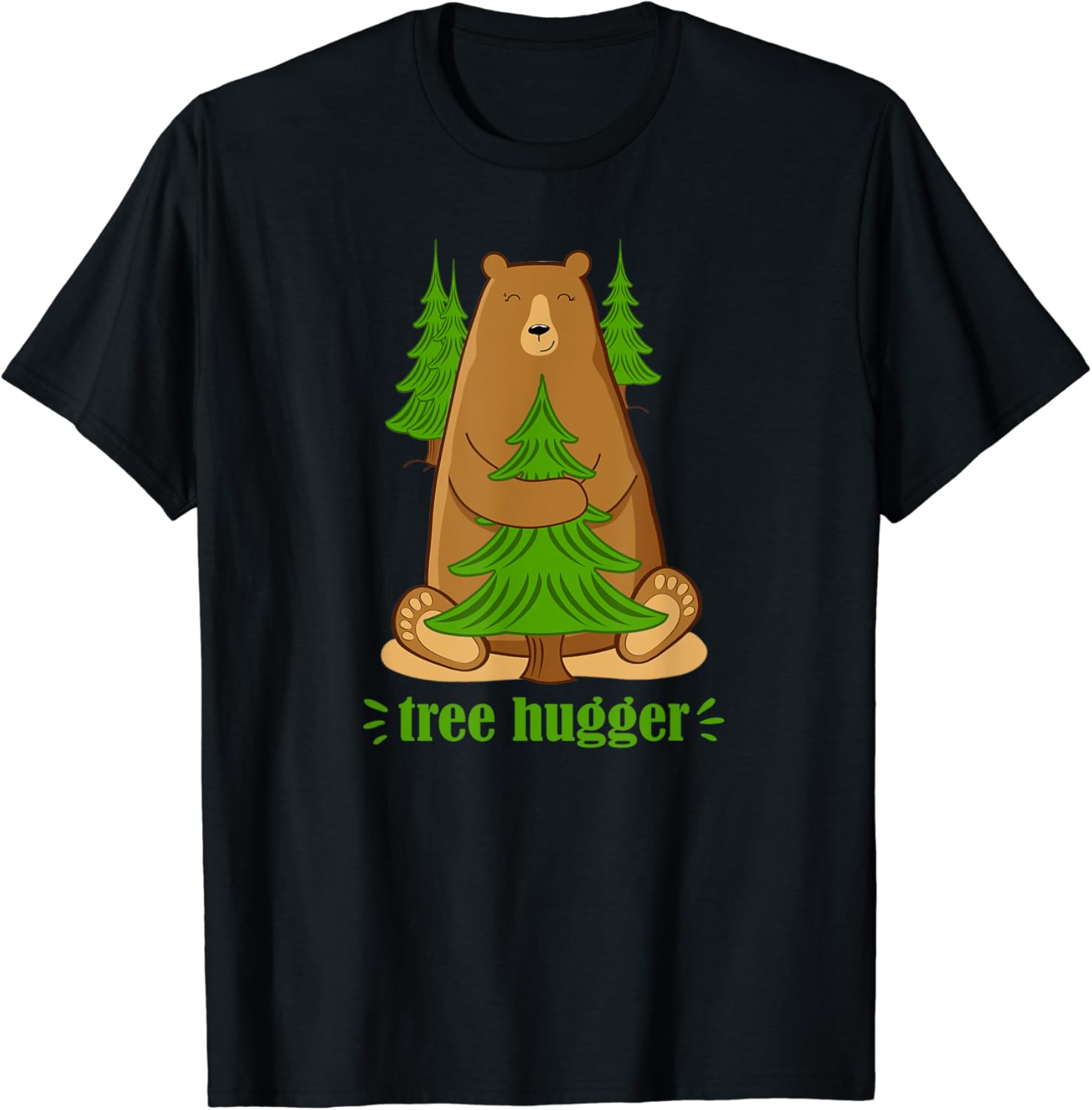 Cute Tree Hugger Bear TShirt Clothing